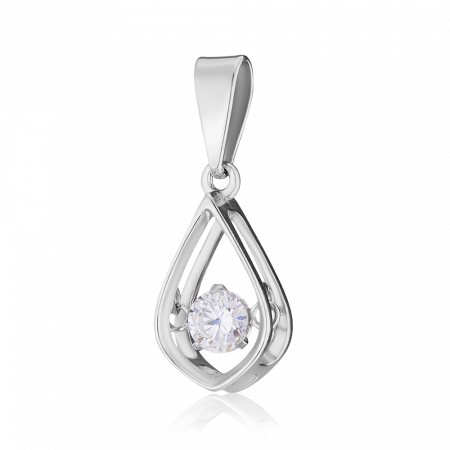 Серебряная подвеска с фианитом