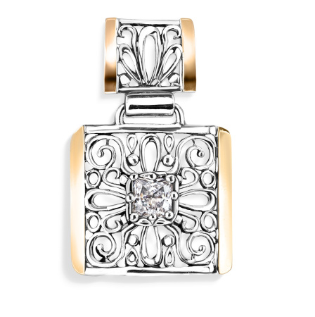 Подвеска из серебра с фианитом