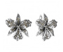 Серьги из серебра с марказитами «Орхидея»