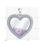 Подвеска из серебра с лейкосапфирами и фианитами «Сердце»