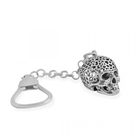 Серебряный брелок «Череп»