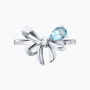 Серебряное кольцо с топазом «Бант»
