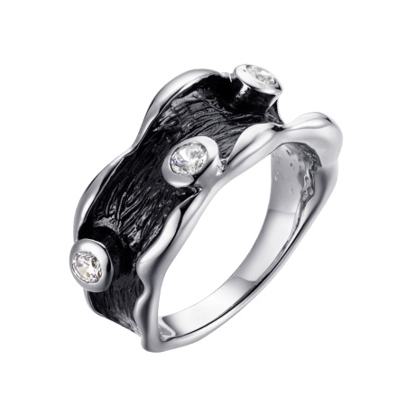 Серебряное кольцо с фианитами