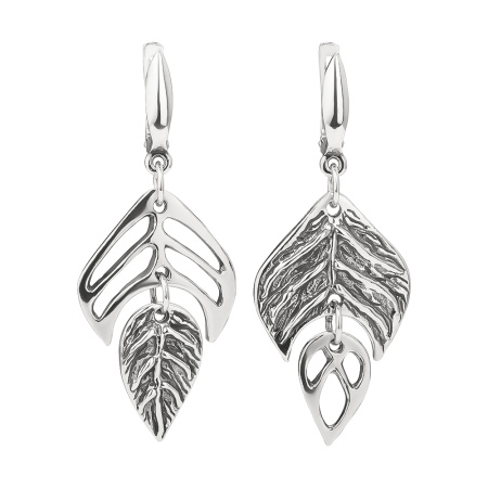 Серьги из серебра «Листочки»