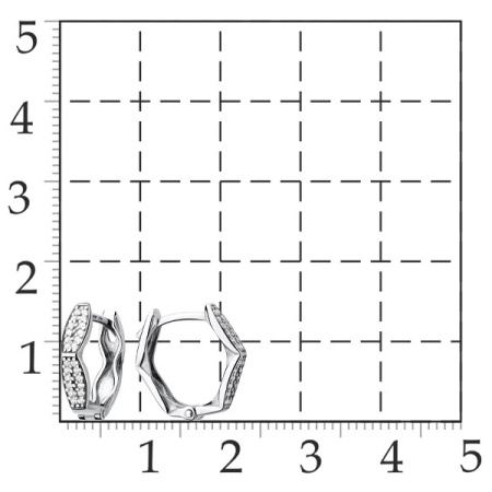 Серебряные серьги с фианитами «Герда»