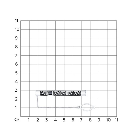 Серебряный зажим для галстука с греческим узором Sokolov