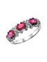 Кольцо из серебра с рубином и фианитами