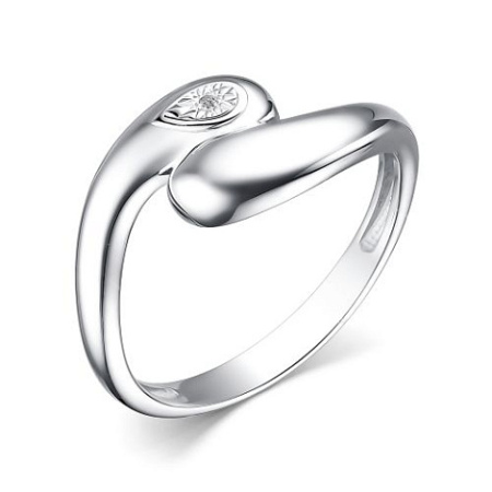 Кольцо из серебра с бриллиантом