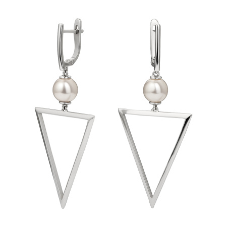 Серьги из серебра с жемчугом