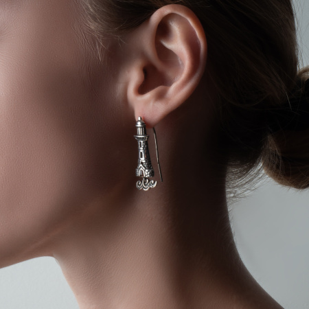 Серьги серебряные «Маяк»