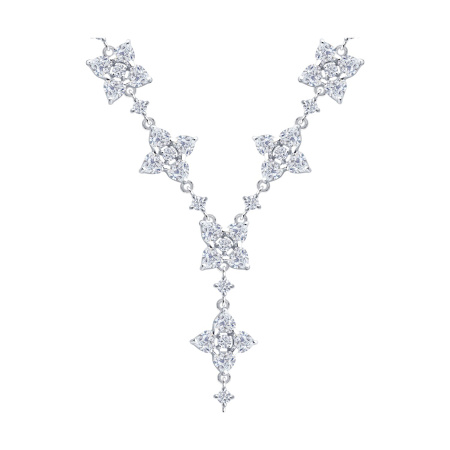 Колье из серебра с фианитами