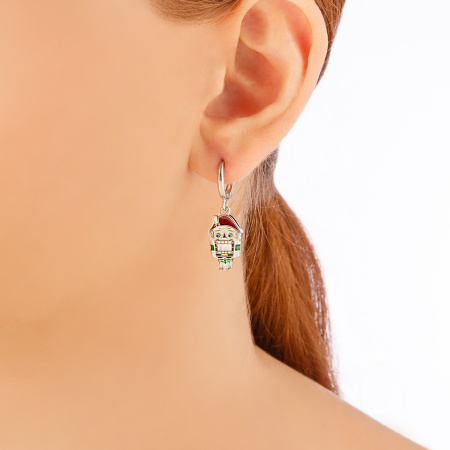Серьги-подвески из серебра «Щелкунчик»