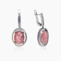 Серебряные серьги «Родохрозитовые Дали»