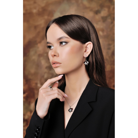 Серьги из серебра с янтарем