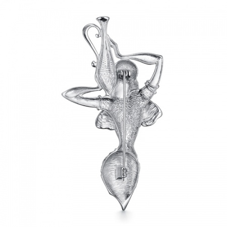 Серебряная брошь «Восточная красавица»