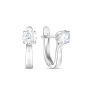 Серьги из серебра с фианитами