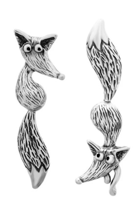 Серебряные серьги «Лисенок»