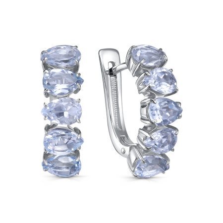 Серьги из серебра с топазами