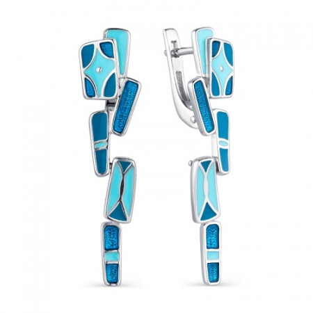 Серьги серебряные «Мозаичная фантазия»