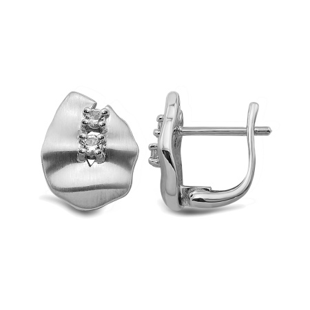 Серебряные серьги с белым топазом