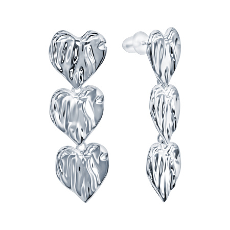 Серьги из серебра «Сердце»
