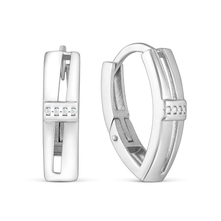 Серьги из серебра с фианитами