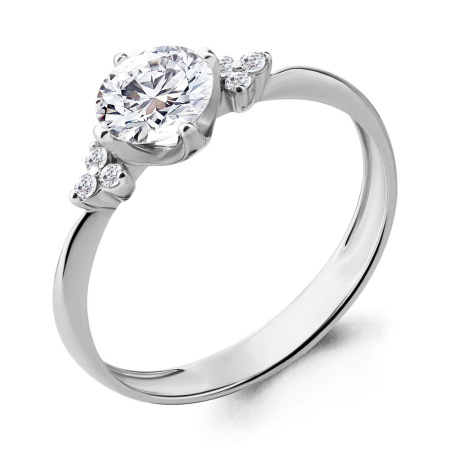 Кольцо из серебра с фианитами