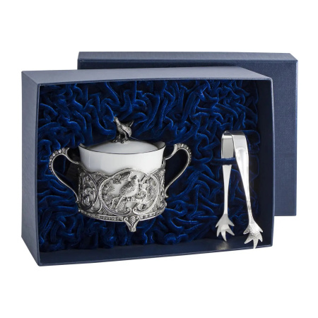 Сахарница «Глухариный край» с щипцами