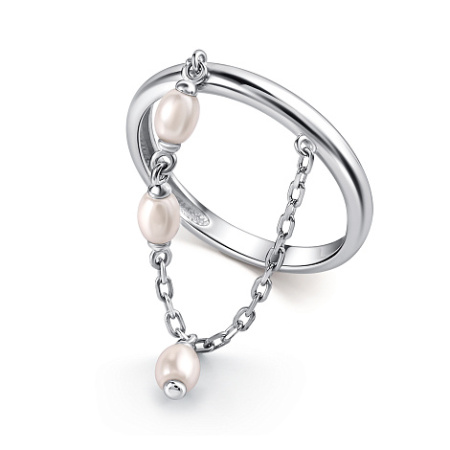 Кольцо из серебра с жемчугом