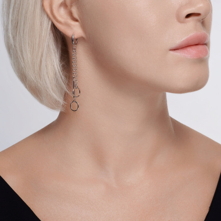 Моносерьга из серебра