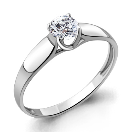 Кольцо из серебра с фианитом