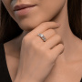 Серебряное кольцо с фианитами