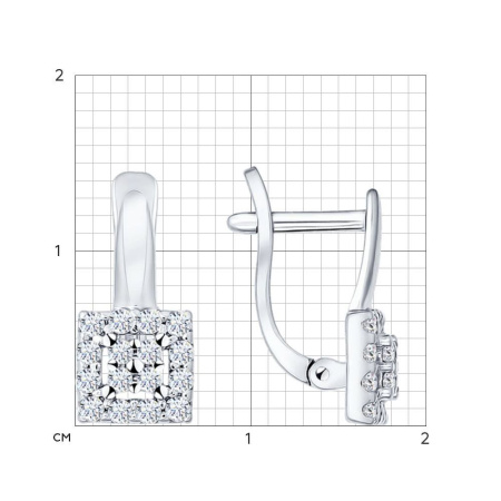Серьги Sokolov из серебра с фианитами