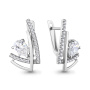 Серьги из серебра с фианитами