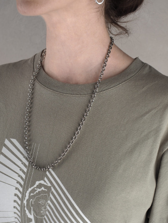 Серебряная цепь «Круглый якорь»