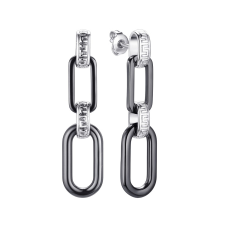 Серьги из серебра с керамикой