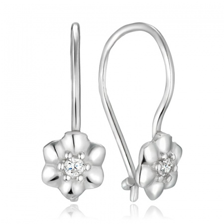 Серебряные детские серьги «Цветок»