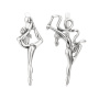 Серьги из серебра «Гимнастика»