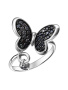 Кольцо из серебра с натуральным сапфиром «Бабочка»