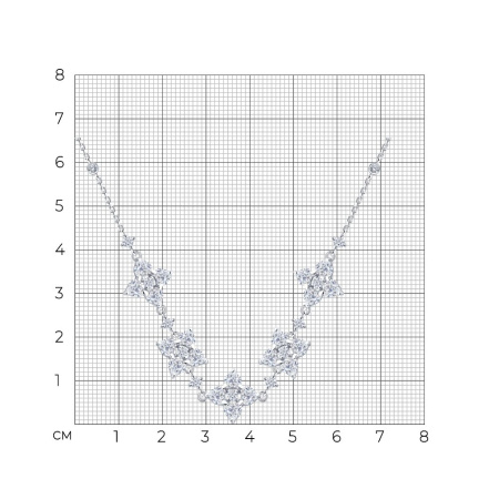 Колье из серебра с фианитами