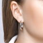 Серьги конго из серебра