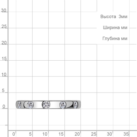 Серебряное кольцо с фианитами
