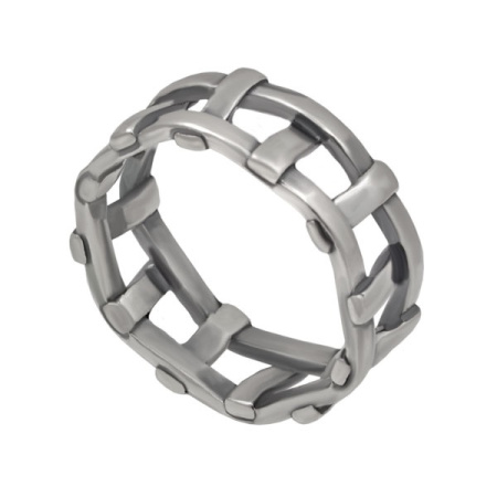 Серебряное кольцо «Забор»