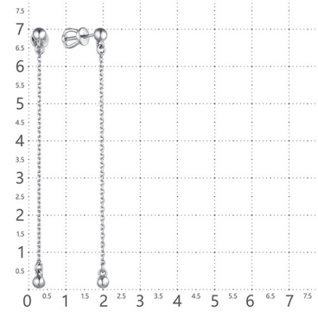 Серебряные серьги-пуссеты «Шарики»