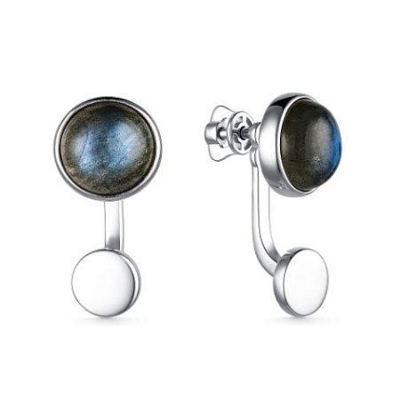 Серьги из серебра с лабрадоритом