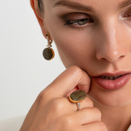 Серебряное кольцо «Песчанный Мотив»