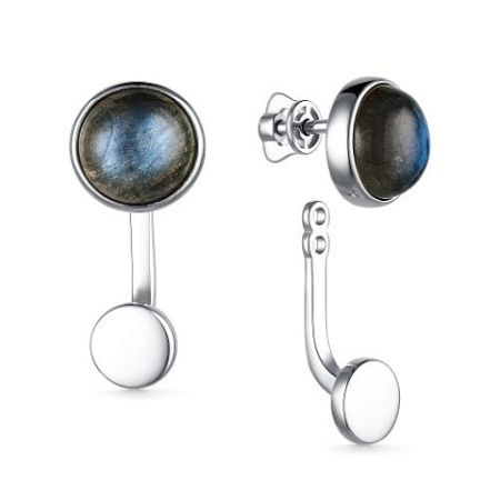 Серьги из серебра с лабрадоритом