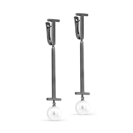 Серьги из серебра с жемчугом