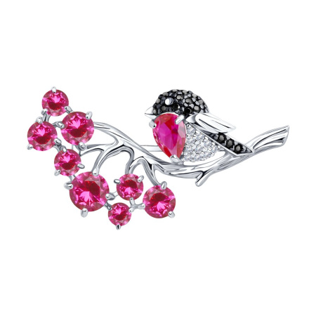 Брошь «Снегирь» SOKOLOV