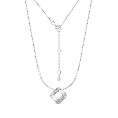 Колье из серебра с фианитами